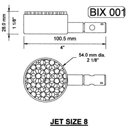 Bix 001 2 Inch Dia. Ceramic Gas Burner For Live Steam Boilers