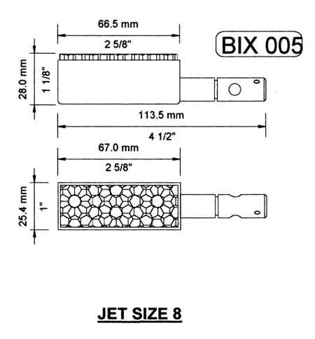 Bix 005 Rectangular Ceramic Gas Burner For Live Steam Boilers