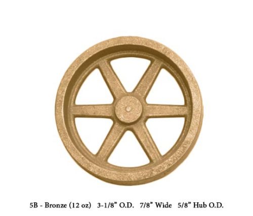 Unmachined Bronze Flywheel.Aprox 3 1/8 Dia  x7/8 W X 5/8 Hub Dia