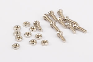 Wilesco 01542 M2 Nickel nuts and Bolts x10