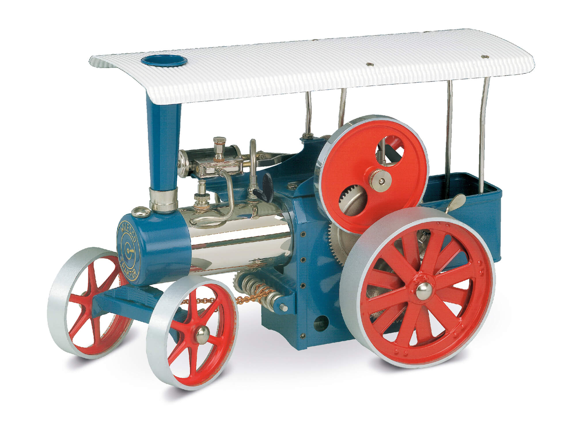 Wilesco D405 Steam Traction Engine In Blue